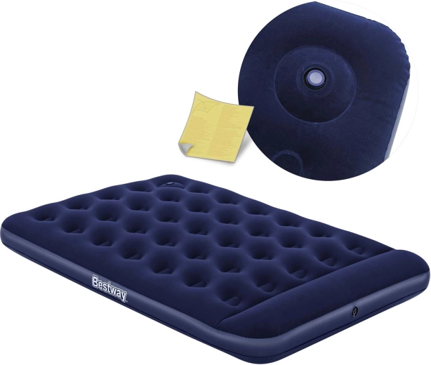Matelas gonflable avec pompe à pied intégrée 191 × 137 × 28 cm Bestway