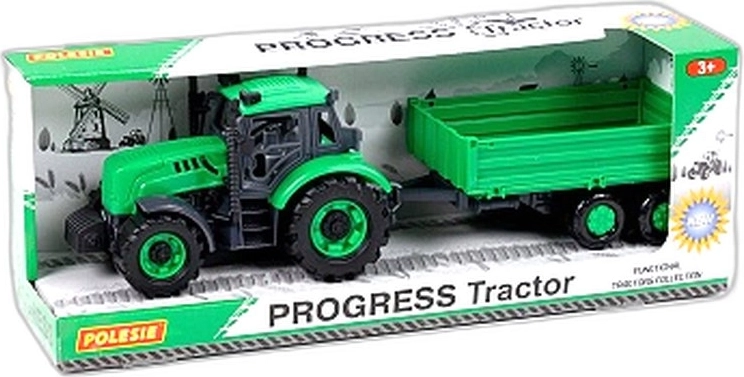 Tracteur Progres avec remorque à ridelles à inertie - 1 pièce