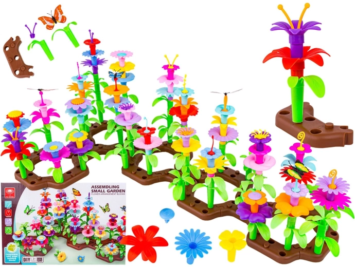 Jeu de construction jardin fleuri 222 pièces