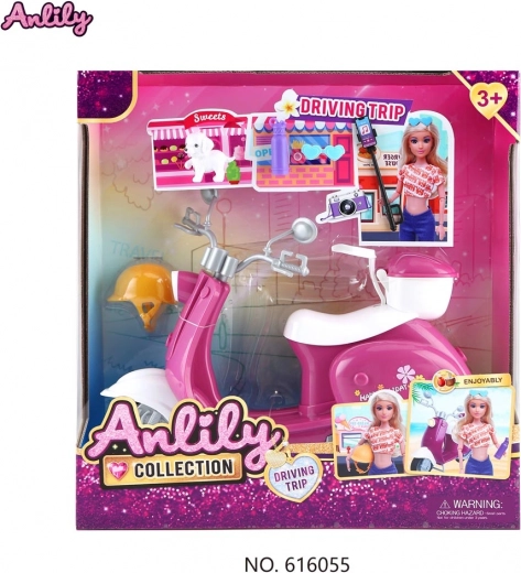 Scooter avec accessoires pour poupées