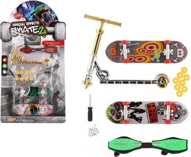 Set de finger skateboards et trottinette avec accessoires à visser