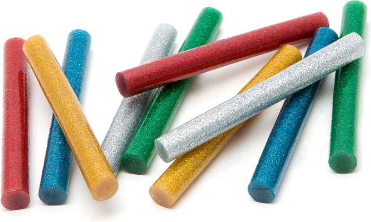 Bâtonnet de colle thermofusible coloré et pailleté pour pistolet à colle 11 mm - 1 pièce