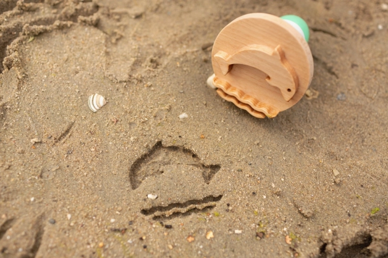 Motifs marins dans le sable