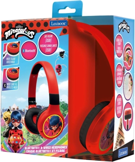 Casque audio sans fil pliable Miraculous : Ladybug et Chat Noir