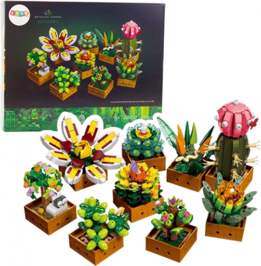 Kit de construction Fleurs exotiques en pot, 913 pièces
