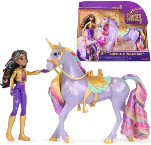 Figurines Unicorn Academy Poupée Sophia et Licorne Wildstar