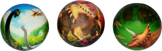 Balle avec dinosaures 7 cm