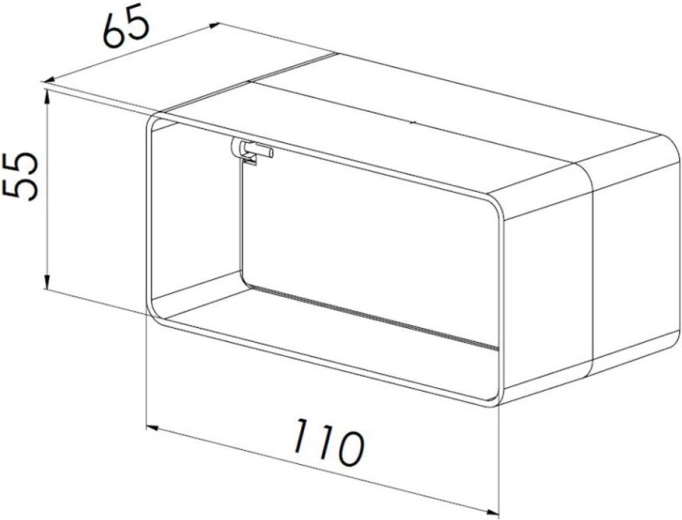 Format compact pour conduit 110 × 55 mm