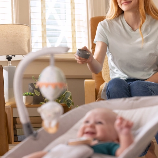 Télécommande pour balancement, vibrations et mélodies