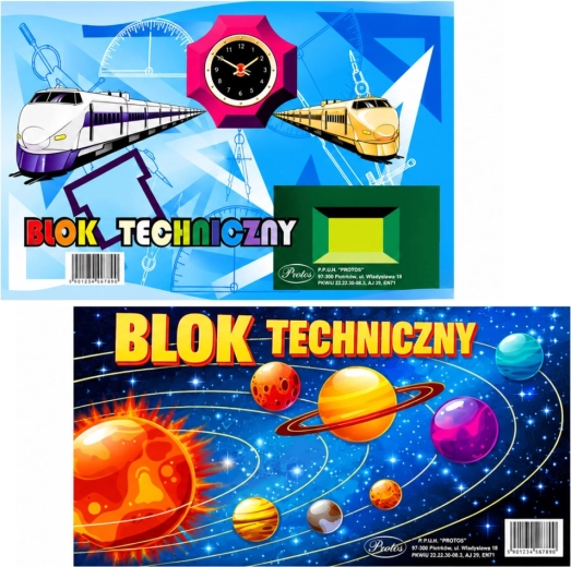 Bloc de dessin technique A3 blanc, 10 feuilles, 160 g/m² Protos
