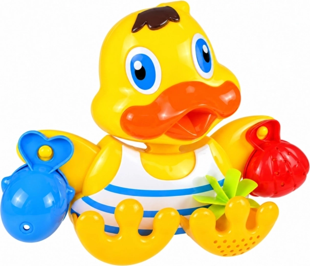 Un joyeux canard avec ses accessoires