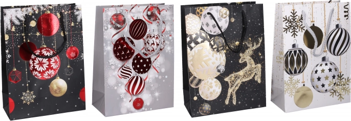 Sac cadeau S 18 × 24 × 8,5 cm – motifs de Noël