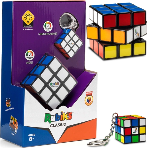 Cube de Rubik classique avec porte-clés – emballage endommagé
