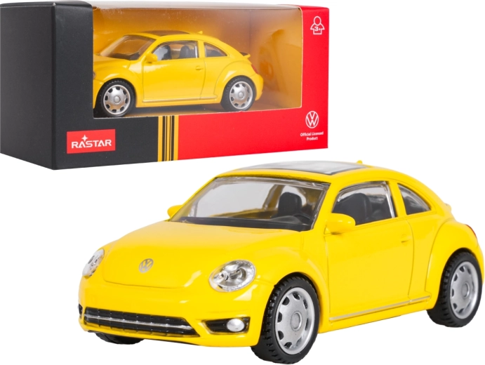 Modèle métallique Volkswagen Beetle RASTAR jaune 1:43