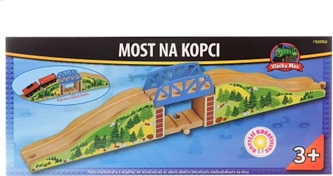 Trains Max pont sur colline pour circuits de train en bois