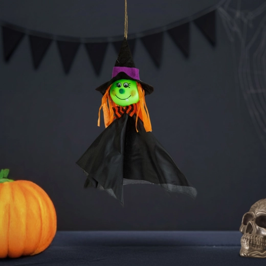 Décoration suspendue d’Halloween sorcière 48 × 44 cm