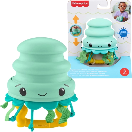 Hochet sensoriel méduse avec ressort en silicone FISHER-PRICE