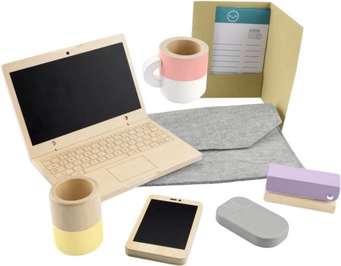 Fisher-Price coffret de télétravail en bois pour enfants (9 pièces)