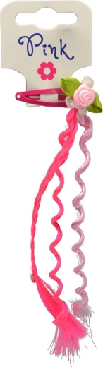 Set rose de barrettes Fleur pour enfants