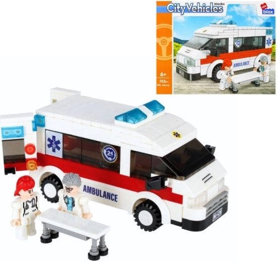 Alleblox City ambulance – kit de construction 255 pièces avec figurines
