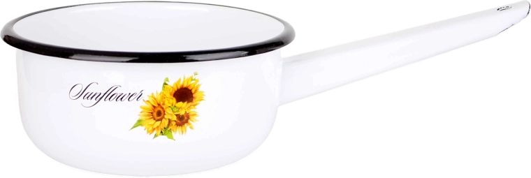 Casserole 1,5 l avec décor tournesols, émaillée