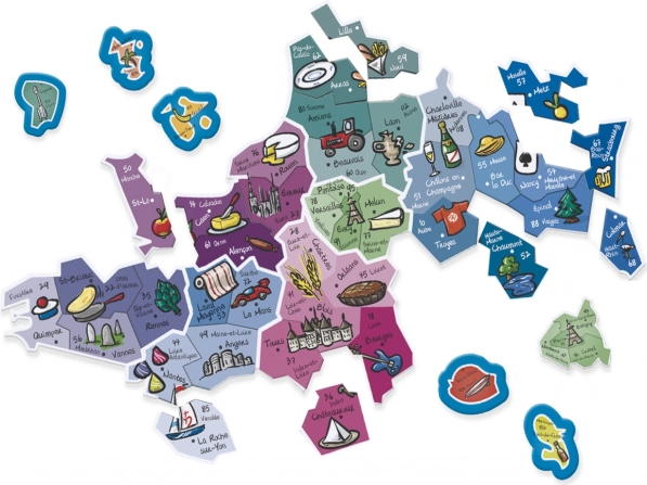 Jeujura Carte magnétique de la France