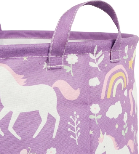 A Little Lovely Company panier de rangement pour jouets licornes et arc-en-ciel