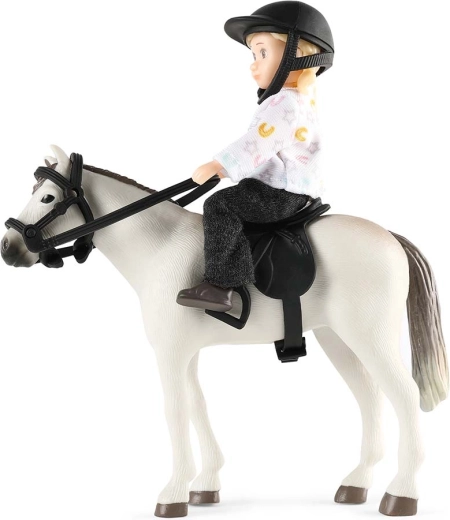 Set d’équitation avec cheval et cavalière