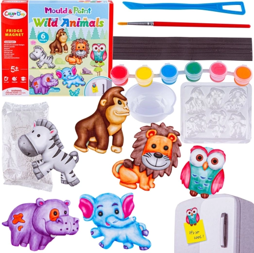 Kit créatif DIY pour fabriquer des aimants et des moulages – animaux sauvages