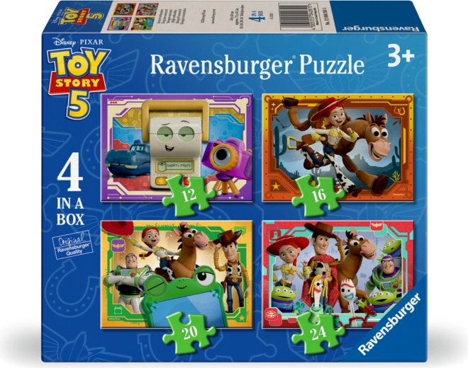 Puzzle Ravensburger Toy Story : L’Histoire de jouets 4 en 1 (12–24 pièces)