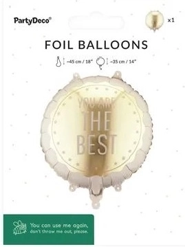 Ballon en aluminium You Are The Best 35 × 35 cm – variantes mixtes