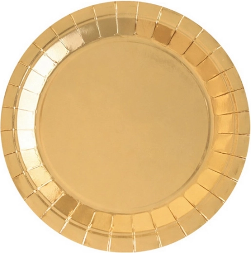 Assiettes en papier doré - 8 pièces