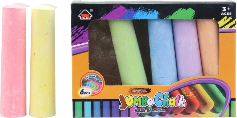 Craies colorées en boîte, 6 pcs