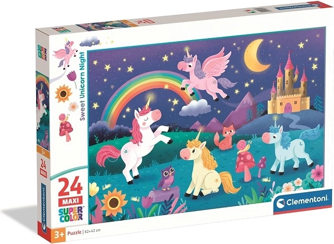 Clementoni puzzle maxi Licorne sucrée, 24 pièces