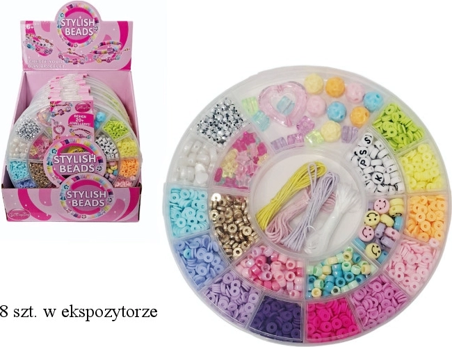Kit créatif de perles en caoutchouc avec accessoires pour fabriquer des bijoux