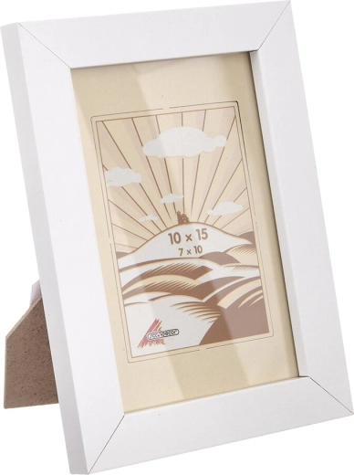 Cadre photo en bois blanc 10 × 15 cm