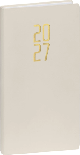 Agenda de poche Notique Ponza 2027 crème 9 × 15,5 cm