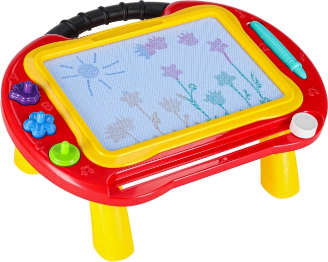 2-en-1 : table stable et tableau portable