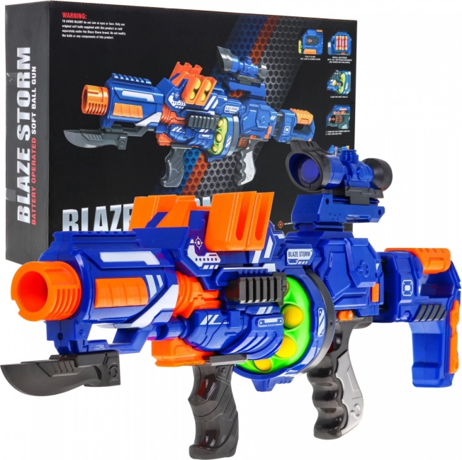 Blaze Storm blaster en mousse pour adolescents 14+ avec barillet et viseur