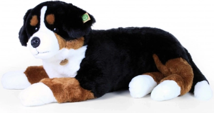 Grand bouvier bernois en peluche allongé 89 cm écoresponsable