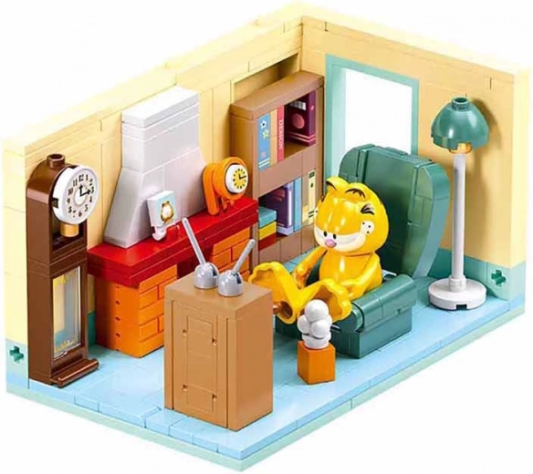 Sluban Garfield dans le salon jeu de construction