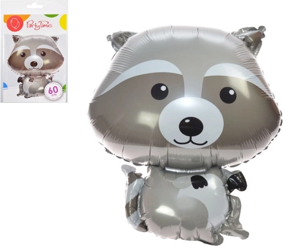 Ballon en folie raton laveur – petit animal de la forêt, 60 cm