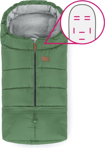 Petite&Mars chancelière réglable 3-en-1 Jibot Horizontal Juicy Green