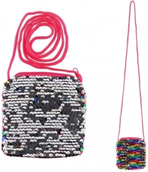 Sac à main avec paillettes changeantes de couleurs