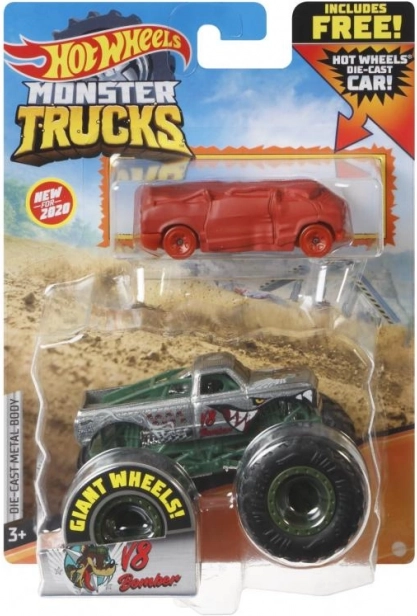 Hot Wheels Monster Trucks 1:64 avec voiture classique – Skeleton