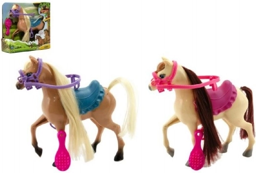 Cheval à coiffer avec accessoires, en plastique, 16 cm