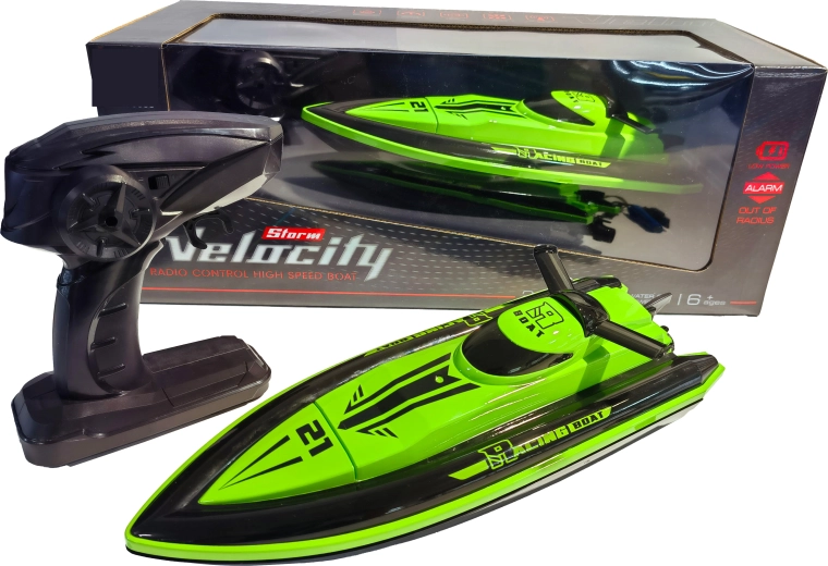 Bateau de course RC High Speed 1:16 vert-noir Velocity 21