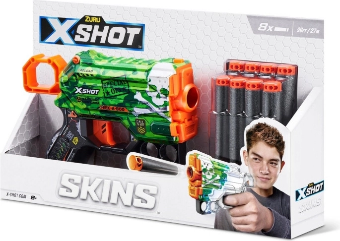 ZURU X-Shot Skins Menace blaster en mousse 27 m