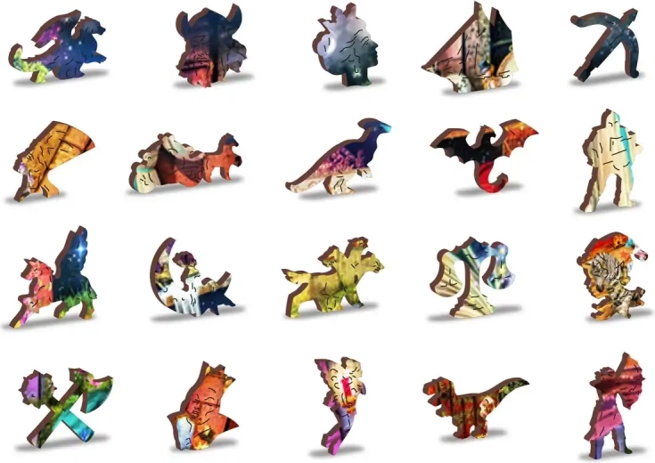 Pièces en bois uniques aux formes fantaisie