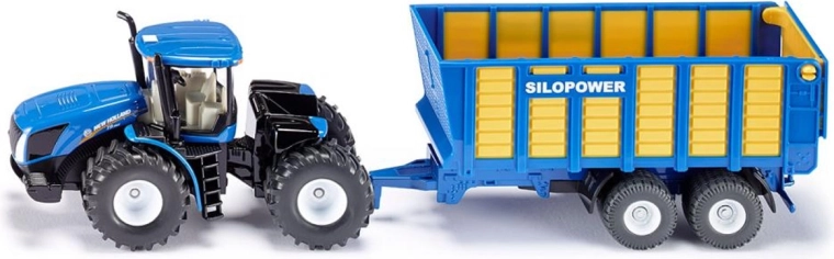 Siku tracteur NEW HOLLAND avec remorque 1:50
